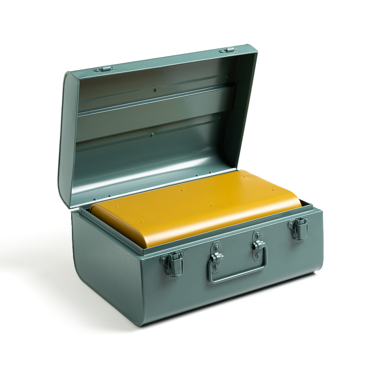 LA REDOUTE INTERIEURS SET DE 2 MALLES EN METAL MASA SAUGE MOUTARDE NEUF LA REDOUTE INTERIEURS SET DE 2 MALLES EN METAL MASA SAUGE MOUTARDE NEUF